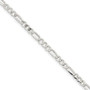 Sterling Silver 4.5mm Polished Flat Figaro Chain