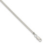 Sterling Silver 3.4mm D/C Square Franco Necklace