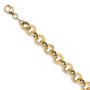 14k Yellow Gold Fancy Link 7.5 inch Bracelet