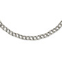 Stainless Steel Polished Square Link 24in Necklace