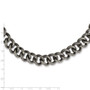 Stainless Steel Antiqued & Textured Links 24in Necklace