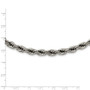 Stainless Steel Polished 7mm Rope Necklace