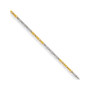 White & Yellow Rhodium over Brass 1.85mm 2 color plated Fancy Chain