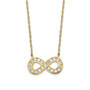 10K 18inch Polished CZ Infinity Necklace