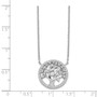 Cheryl M Sterling Silver Rhodium Plated CZ Tree Of Life 18in Necklace