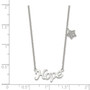 Sterling Silver Polished CZ HOPE with Star Necklace