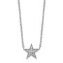 Sterling Silver Rhodium-plated CZ Star Necklace