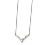 Sterling Silver CZ 18in Necklace