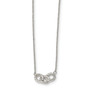 Sterling Silver CZ 18in Necklace