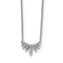 Sterling Silver Rhodium-plated CZ 18in Necklace