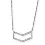 Sterling Silver Rhodium-plated CZ Necklace