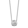 Sterling Silver Rhodium-plated CZ Necklace