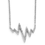 Sterling Silver Rhodium-plated CZ Zigzag Necklace