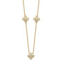 Sterling Silver Gold-plated Polished CZ Necklace