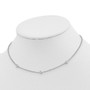 Sterling Silver Rhodium-plated CZ w/ 3in ext. Choker