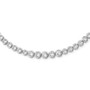 Sterling Silver Rhodium-plated Graduated CZ Necklace