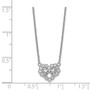 Sterling Silver CZ Heart Necklace