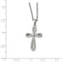 Sterling Silver CZ Brilliant Embers Cross Necklace