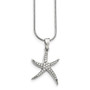 Sterling Silver & CZ Brilliant Embers Starfish Necklace