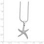 Sterling Silver & CZ Brilliant Embers Starfish Necklace