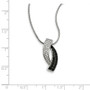 Sterling Silver Black Spinel & CZ Brilliant Embers Necklace