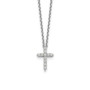 14k White Gold Cross Pendant with Chain