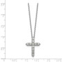 14k White Gold Cross Pendant with Chain