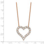 14k Rose Gold Heart Pendant with Chain