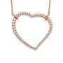 14k Rose Gold Heart Pendant with Chain