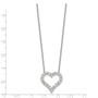 14k White Gold Heart Pendant with Chain
