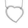 14k White Gold Heart Pendant Necklace