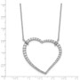 14k White Gold Heart Pendant Necklace