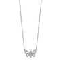 14k White Gold Diamond Bee Necklace