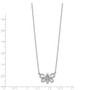 14k White Gold Diamond Bee Necklace