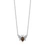 14k White Gold Diamond & Gemstone Bee Necklace