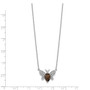 14k White Gold Diamond & Gemstone Bee Necklace