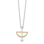 14k Two-tone Diamond Bow & Arrow Necklace