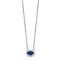 14k White Gold Diamond & Sapphire Necklace