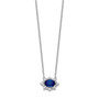 14k White Gold Diamond & Sapphire Necklace