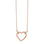 14k Rose Gold Diamond Heart Necklace