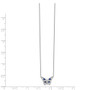 14k White Gold Diamond & Sapphire Butterfly Necklace