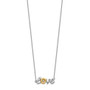 14k White/Yellow Gold Love Vibrant Diamond 18in Necklace