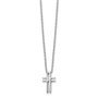 SS White Ice .03ct. Diamond Cross Necklace