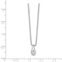 SS White Ice .01ct. Diamond Teardrop Necklace