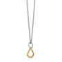 SS White Ice Gold-Tone 1/2pt Diamond Necklace