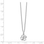 SS White Ice Diamond Clover Necklace