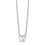 SS White Ice Diamond Butterfly Necklace