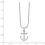 SS White Ice Diamond Anchor Necklace