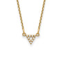 14k AA Quality Diamond 6mm Triangle Necklace