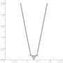 14k White Gold AA Qualiity Diamond 6mm Triangle Necklace